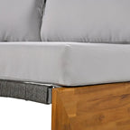 Ensemble de salon de jardin 6 places avec coussins et table basse
