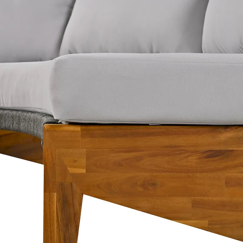Ensemble de salon de jardin 6 places avec coussins et table basse