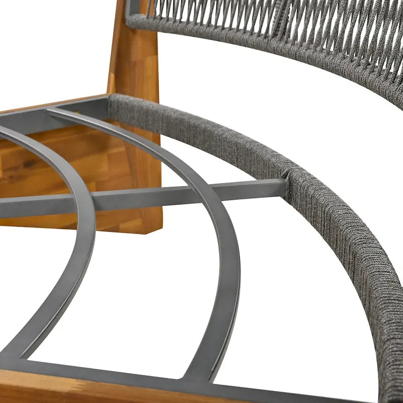 Ensemble de salon de jardin 6 places avec coussins et table basse