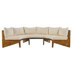 Ensemble de salon de jardin 6 places avec coussins et table basse