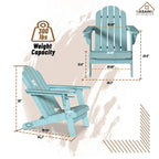Ensemble de foyer extérieur 5 pièces en métal de 34,5 po, table de foyer et chaises Adirondack avec porte-gobelet et porte-parapluie