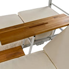 Bain de soleil/lit de repos extérieur avec coussins, sièges réglables