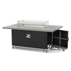 Ensemble de patio extérieur Milo Espresso 4 pièces avec foyer et mouvement Sunbrella