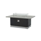 Ensemble de patio extérieur Milo Espresso 4 pièces avec foyer et mouvement Sunbrella