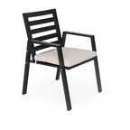 Fauteuil de salle à manger d'extérieur LeisureMod Chelsea en aluminium avec coussins, lot de 4 - 34.84