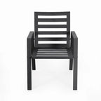 Fauteuil de salle à manger d'extérieur LeisureMod Chelsea en aluminium avec coussins, lot de 4 - 34.84