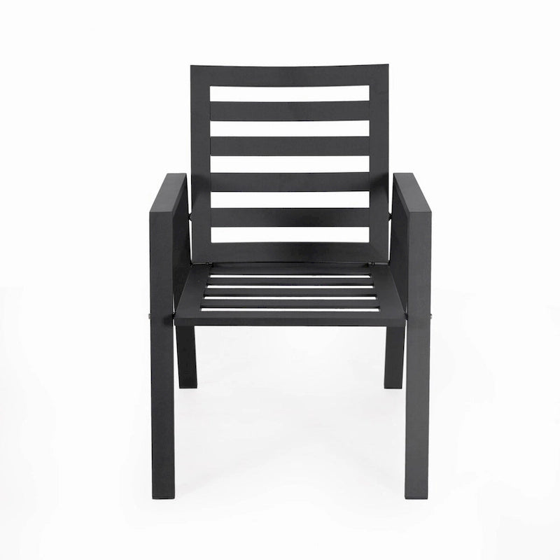 Fauteuil de salle à manger d'extérieur LeisureMod Chelsea en aluminium avec coussins, lot de 4 - 34.84