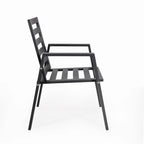 Fauteuil de salle à manger d'extérieur LeisureMod Chelsea en aluminium avec coussins, lot de 4 - 34.84
