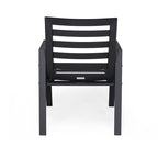 Fauteuil de salle à manger d'extérieur LeisureMod Chelsea en aluminium avec coussins, lot de 4 - 34.84