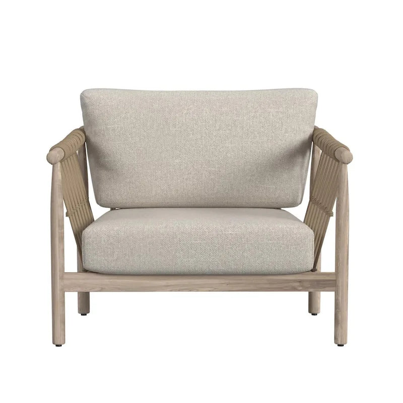 Chaise d'appoint d'extérieur en bois de teck Leo Classic Home