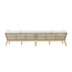 Canapé Cypress Teak Wood 128 avec motif en corde