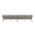 Canapé Cypress Teak Wood 128 avec motif en corde