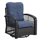 Ensemble de 3 chaises de patio pivotantes Maybelle