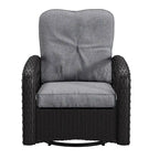 Ensemble de 3 chaises de patio pivotantes Maybelle