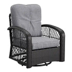 Ensemble de 3 chaises de patio pivotantes Maybelle