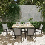 7 Piece Outdoor Patio Aluminum Dining Set