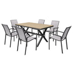 Ensemble de salle à manger extérieur 7 pièces en aluminium