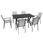 Ensemble de salle à manger extérieur 7 pièces en aluminium