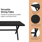 Ensemble de salle à manger extérieur 7 pièces en aluminium