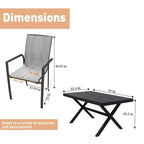 Ensemble de salle à manger extérieur 7 pièces en aluminium