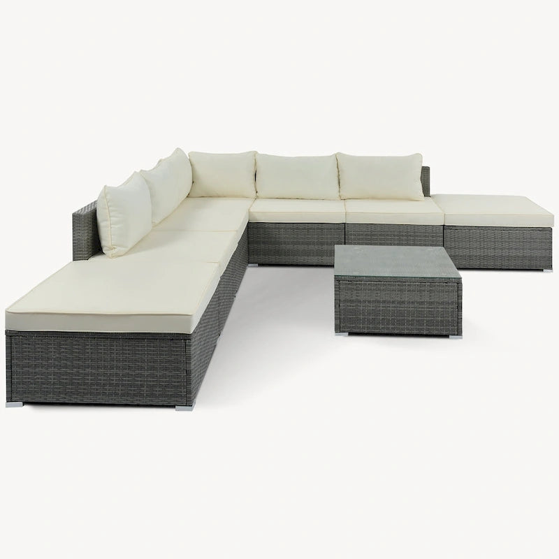 Ensembles de meubles de patio extérieurs 8 pièces