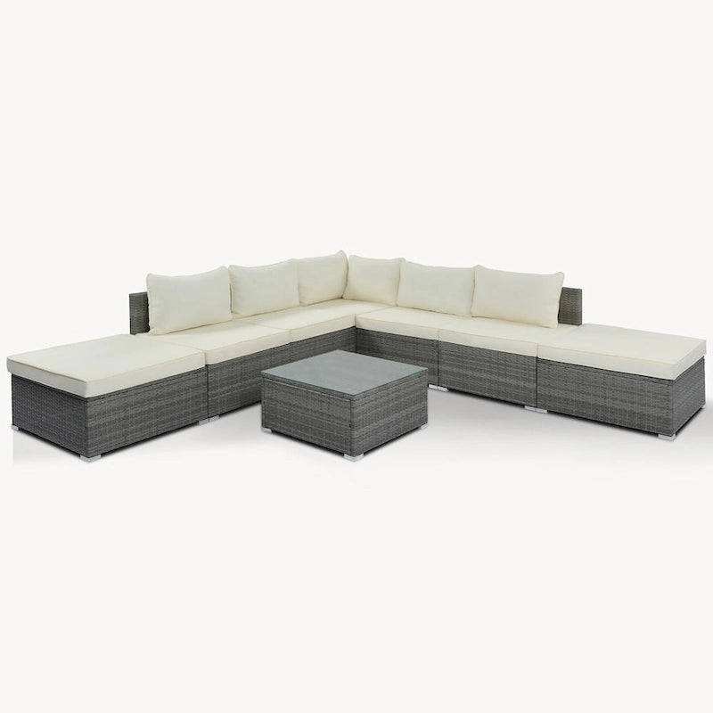 Ensembles de meubles de patio extérieurs 8 pièces
