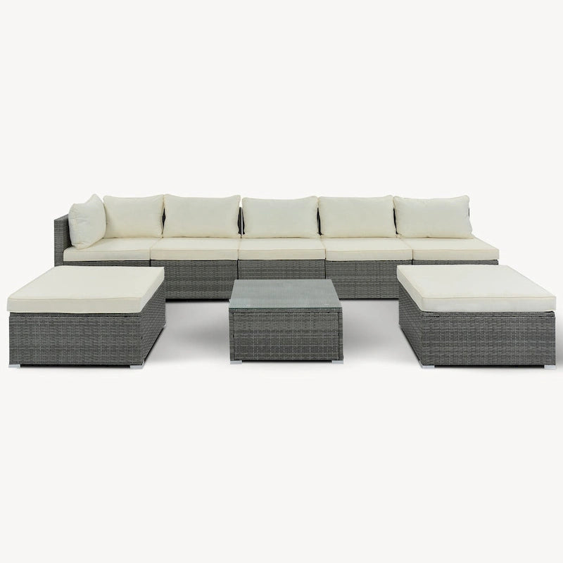 Ensembles de meubles de patio extérieurs 8 pièces