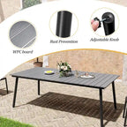Ensemble de salle à manger d'extérieur 7 pièces VredHom en aluminium avec chaises empilables