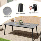 Ensemble de salle à manger d'extérieur 7 pièces VredHom en aluminium avec chaises empilables
