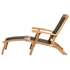 Chaise longue de pont Colorado en teck et textilène