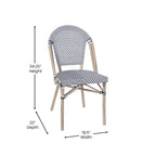Ensemble table de bistrot et 4 chaises avec armatures métalliques