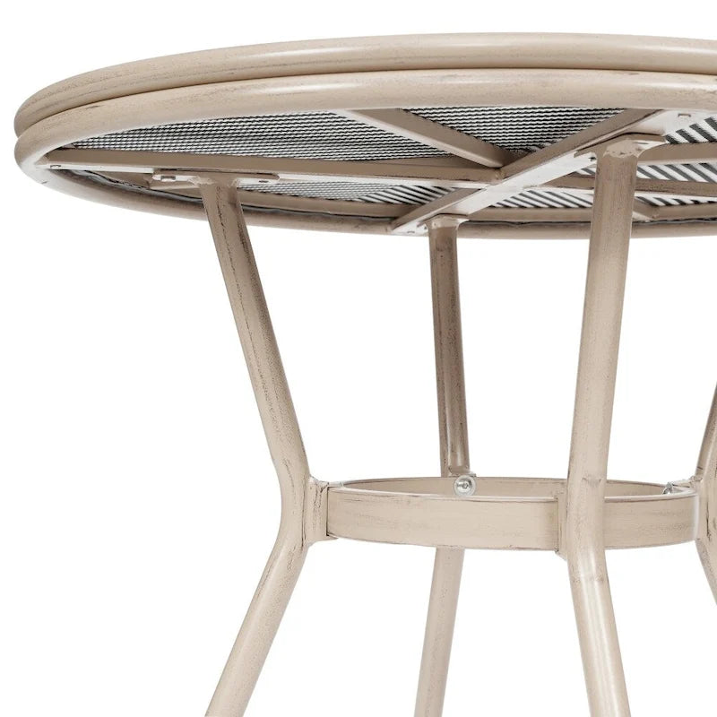 Ensemble table de bistrot et 4 chaises avec armatures métalliques