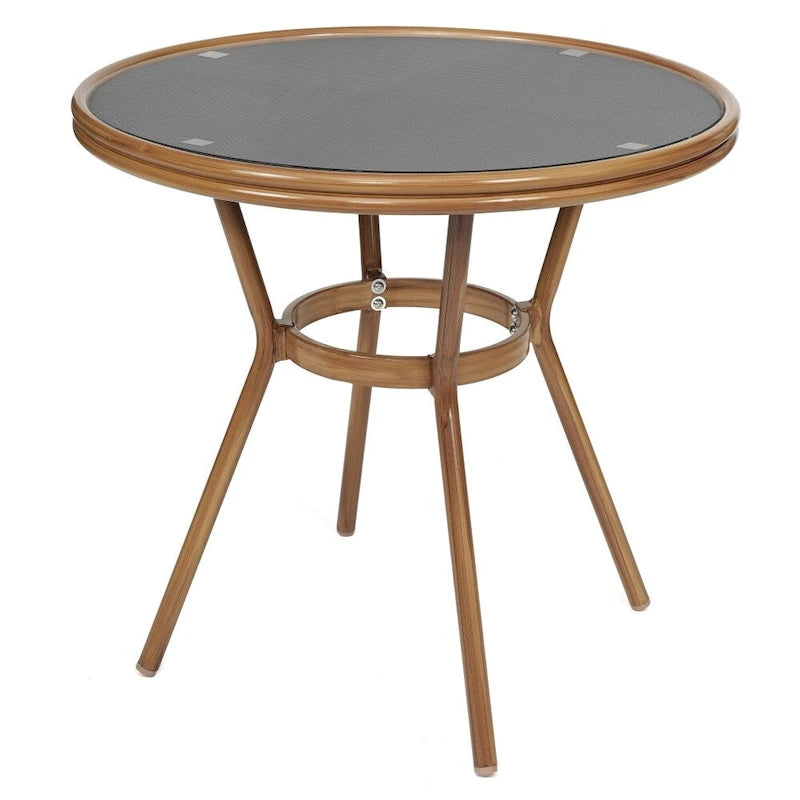 Ensemble table de bistrot et 4 chaises avec armatures métalliques