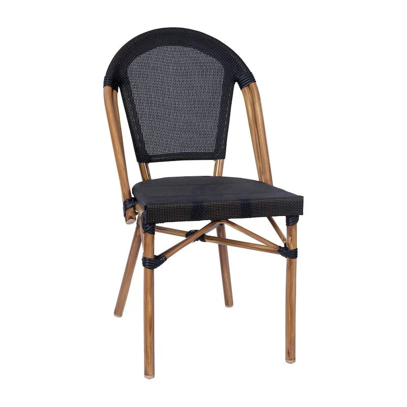 Ensemble table de bistrot et 4 chaises avec armatures métalliques