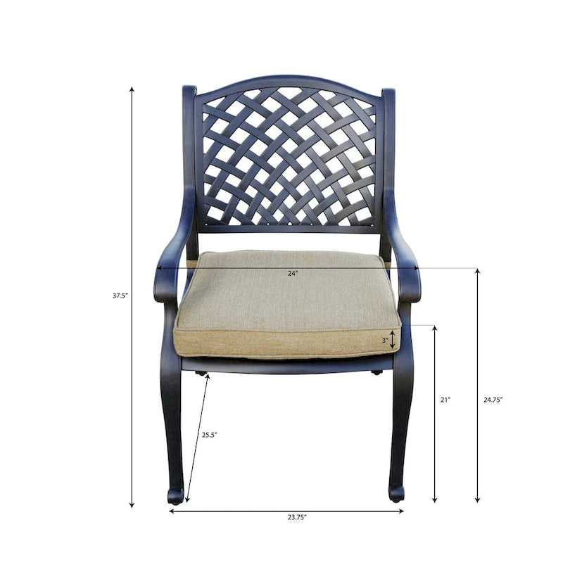 Ensemble de salle à manger d'extérieur Nassau 11 pièces (avec 2 fauteuils à bascule pivotants) et table à manger rectangulaire extensible 42 x 92 / 42 x 120