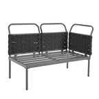 Ensemble de canapé d'angle moderne 5 pièces pour patio avec table en verre et coussins