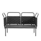 Ensemble de canapé d'angle moderne 5 pièces pour patio avec table en verre et coussins