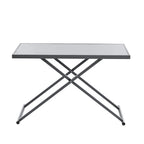 Ensemble de canapé d'angle moderne 5 pièces pour patio avec table en verre et coussins