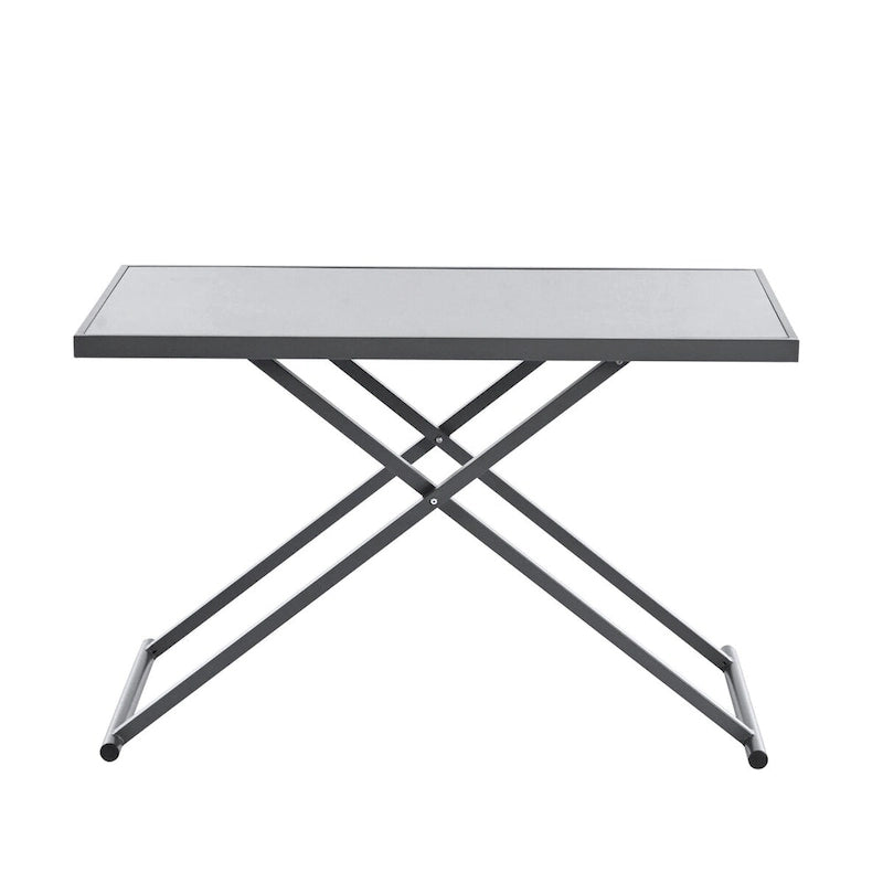 Ensemble de canapé d'angle moderne 5 pièces pour patio avec table en verre et coussins