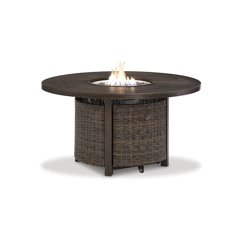 Signature Design by Ashley Paradise Trail Ensemble de 3 meubles d'extérieur marron/beige - 84L x 34P x 37H
