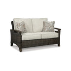 Signature Design by Ashley Paradise Trail Ensemble de 3 meubles d'extérieur marron/beige - 84L x 34P x 37H