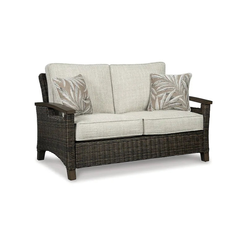 Signature Design by Ashley Paradise Trail Ensemble de 3 meubles d'extérieur marron/beige - 84L x 34P x 37H