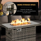 Ensemble de mobilier de patio 11 pièces, ensembles de canapé sectionnel d'extérieur