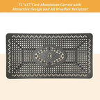Ensemble de salle à manger d'extérieur 7 pièces en aluminium coulé bronze Clihome pour terrasse