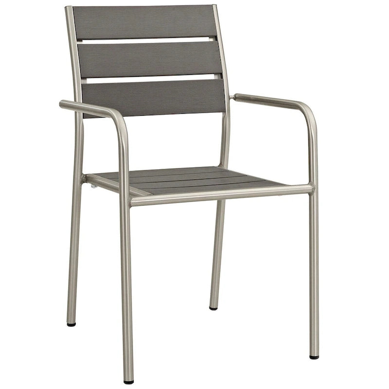 Ensemble de salle à manger d'extérieur 7 pièces en aluminium Shore