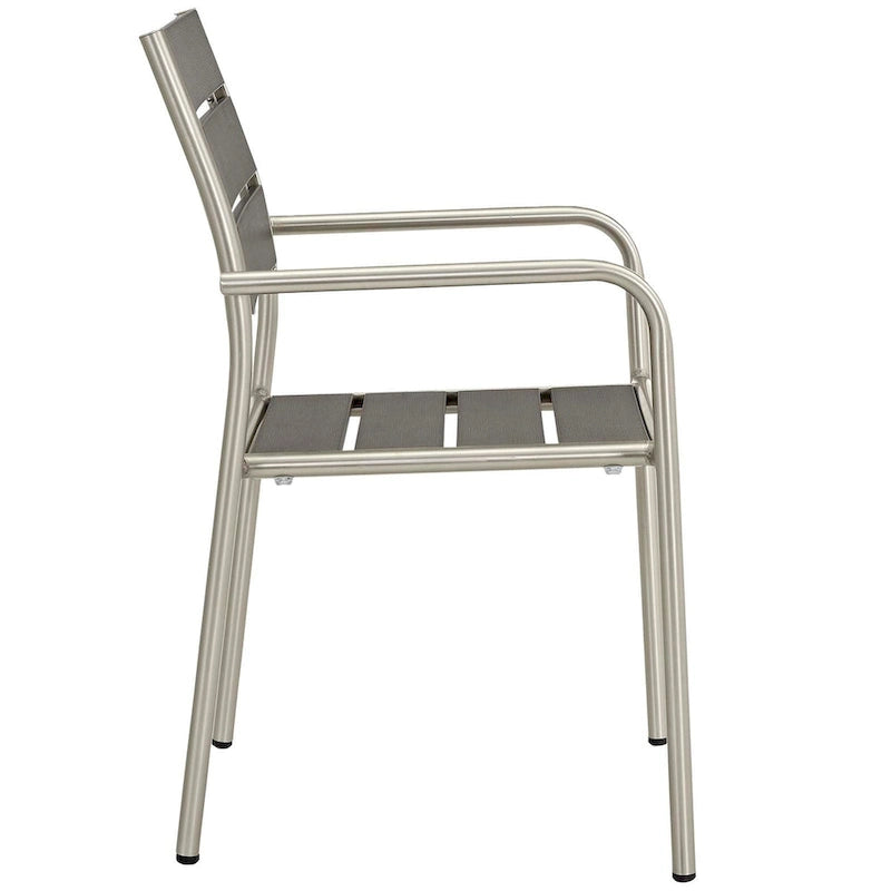 Ensemble de salle à manger d'extérieur 7 pièces en aluminium Shore