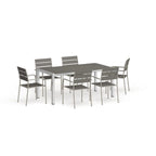 Ensemble de salle à manger d'extérieur 7 pièces en aluminium Shore