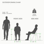 Ensemble de salle à manger d'extérieur pliant 7 pièces Cambridge Casual Miami en teck avec coussins d'assise Sunbrella