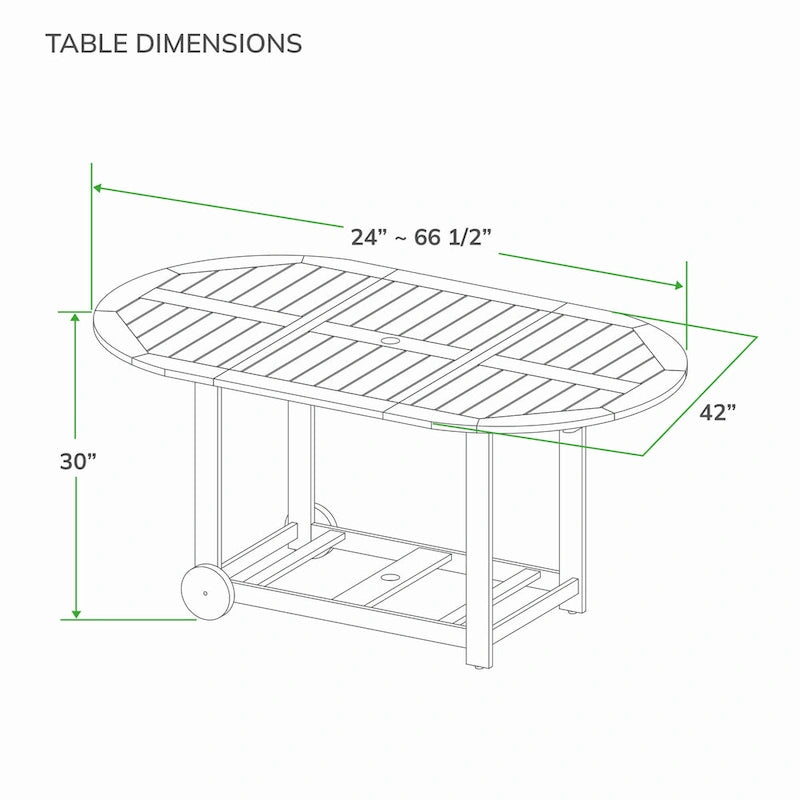 Ensemble de salle à manger d'extérieur pliant 7 pièces Cambridge Casual Miami en teck avec coussins d'assise Sunbrella