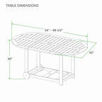 Ensemble de salle à manger d'extérieur pliant 7 pièces Cambridge Casual Miami en teck avec coussins d'assise Sunbrella
